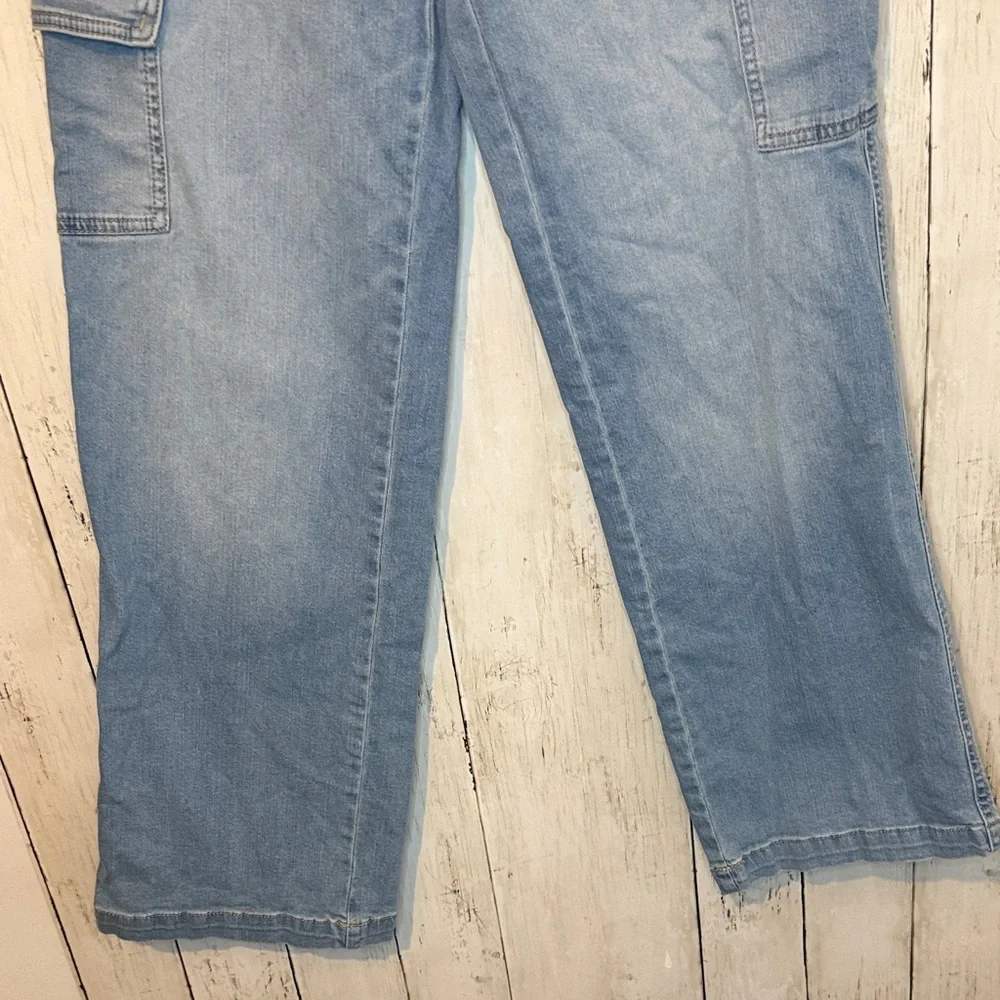 SO Girls 16plus Denim Cargo Wide Leg Jeans